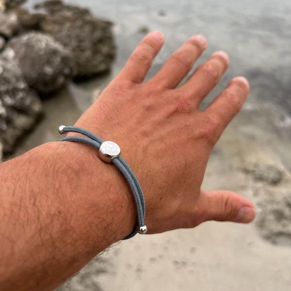 Swole Panda Rope Bracelet - Grey