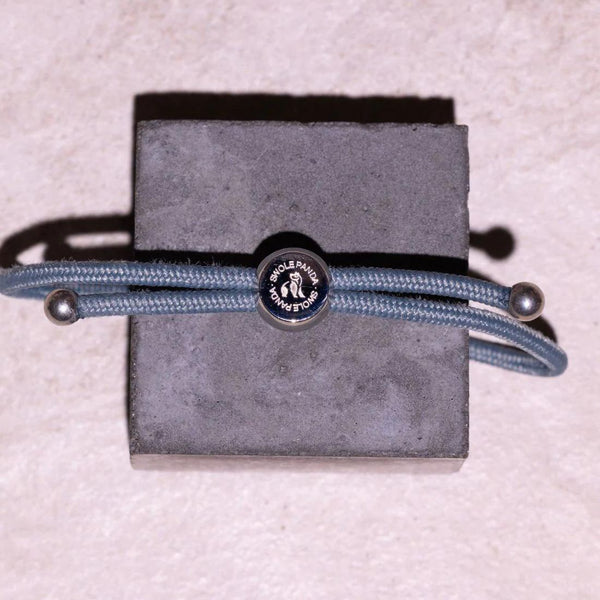 Swole Panda Rope Bracelet - Grey