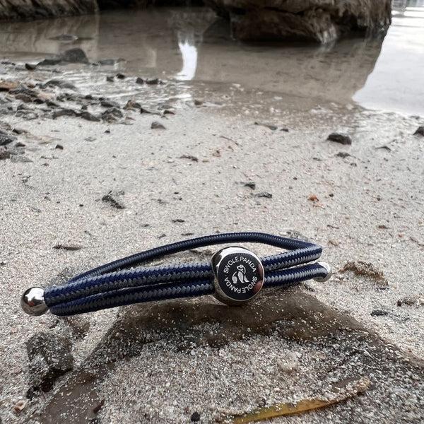 Swole Panda Rope Bracelet - Grey Stripe