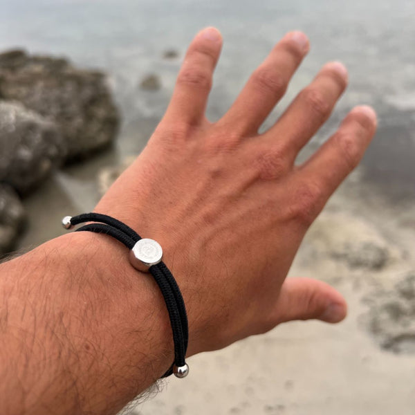 Swole Panda Rope Bracelet - Jet Black