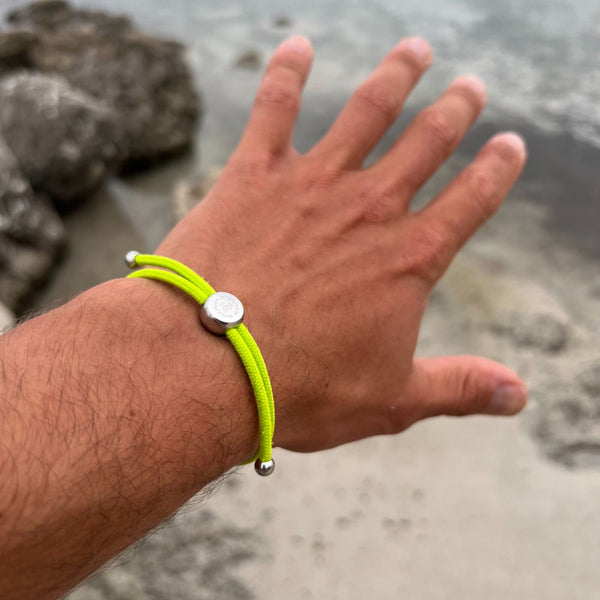 Swole Panda Rope Bracelet - Lime Green
