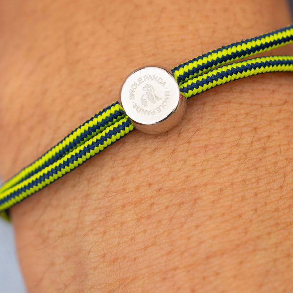 Swole Panda Rope Bracelet - Lime Green Stripe