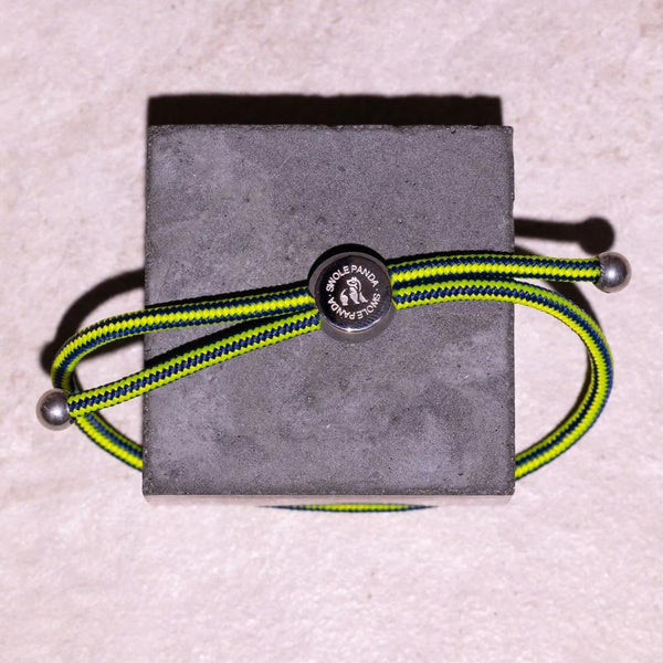 Swole Panda Rope Bracelet - Lime Green Stripe