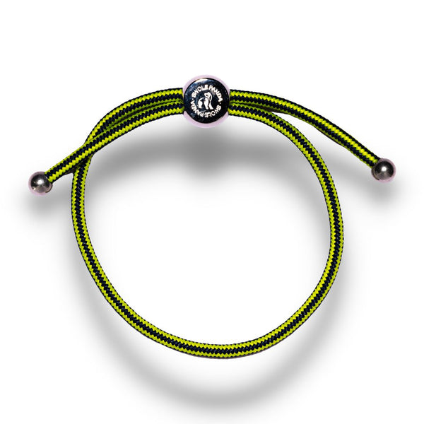 swole panda Rope Bracelet - Lime Green Stripe