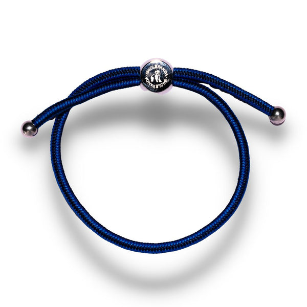 swole panda Rope Bracelet - Navy Stripe