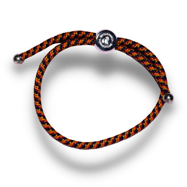 swole panda Rope Bracelet - Orange & Yellow Zigzag