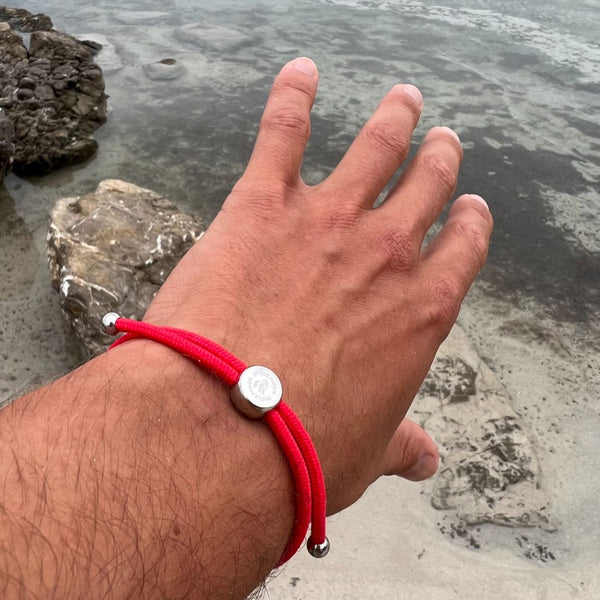 Swole Panda Rope Bracelet - Red