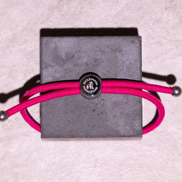 Swole Panda Rope Bracelet - Rich Pink