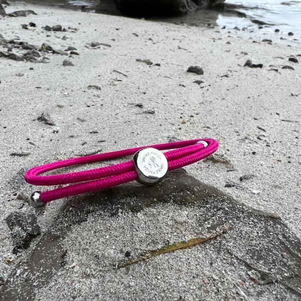 Swole Panda Rope Bracelet - Rich Pink