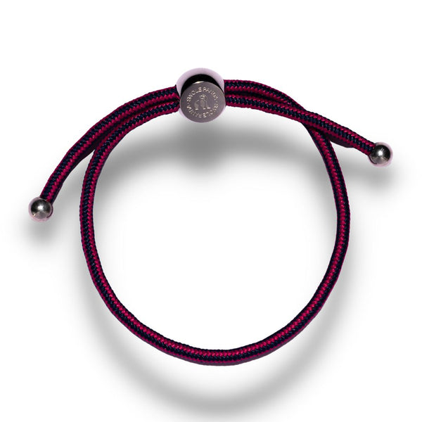 swole panda Rope Bracelet - Rich Pink Stripe
