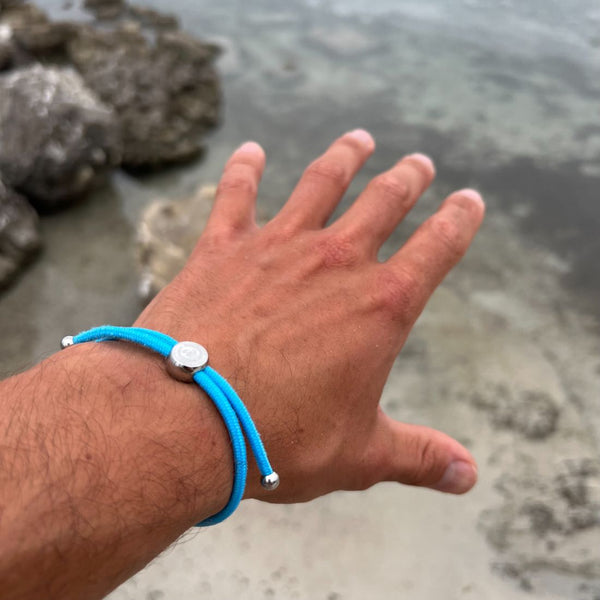 Swole Panda Rope Bracelet - Sky Blue