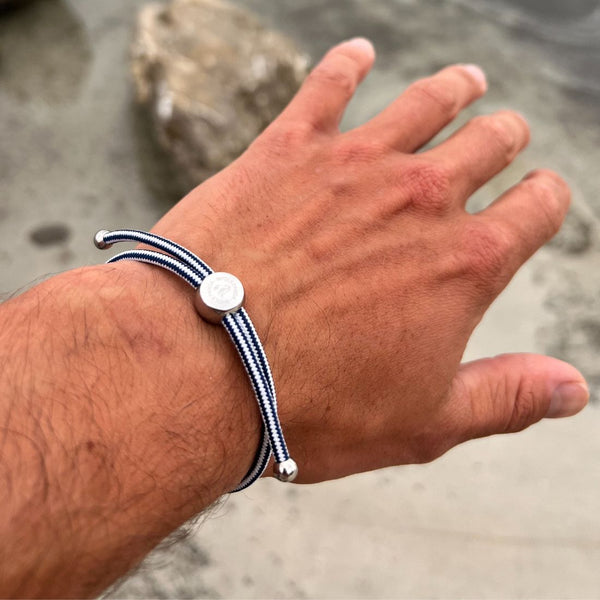 Swole Panda Rope Bracelet - White Stripe