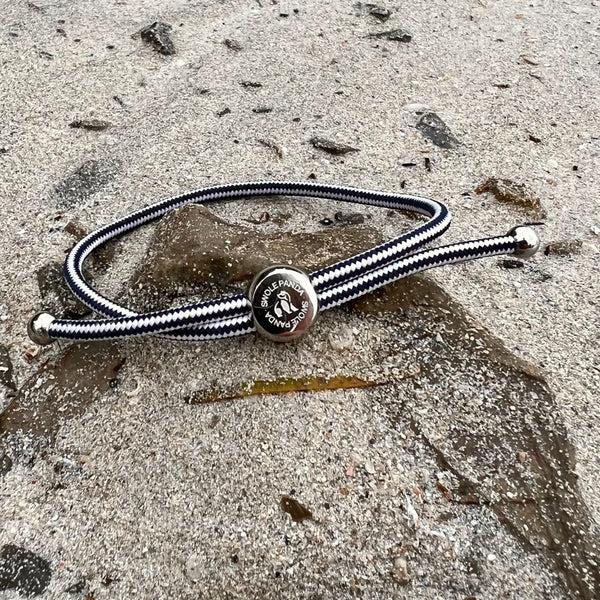 Swole Panda Rope Bracelet - White Stripe