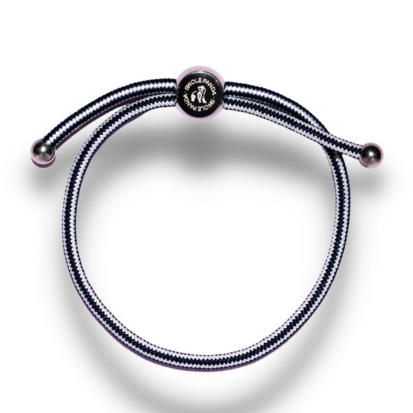 swole panda Rope Bracelet - White Stripe