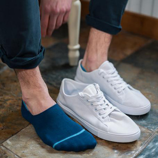 Swole Panda Royal Blue "No-Show" Bamboo Socks