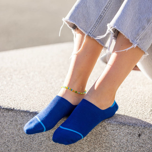 Swole Panda Royal Blue "No-Show" Bamboo Socks