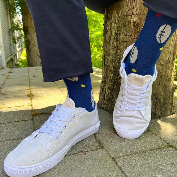 Swole Panda Rugby Ball Bamboo Socks (Comfort Cuff)