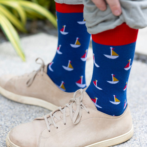 Swole Panda Sailing Boat Bamboo Socks