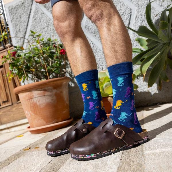 Swole Panda Seahorse Bamboo Socks