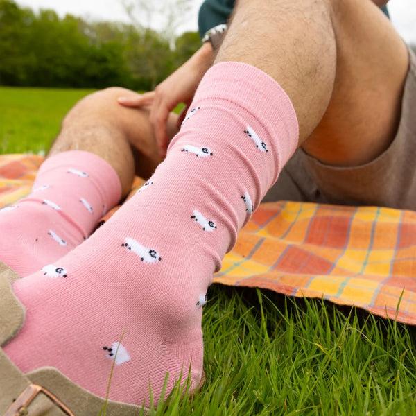 Swole Panda Sheep Bamboo Socks (Comfort Cuff)