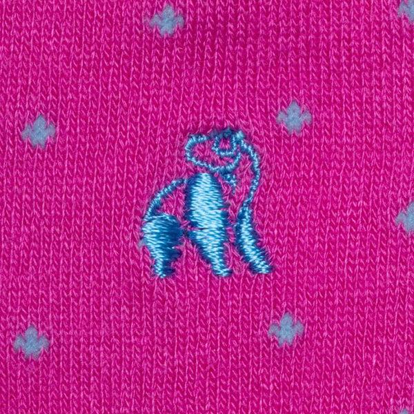 Swole Panda Spotted Blue Bamboo Socks