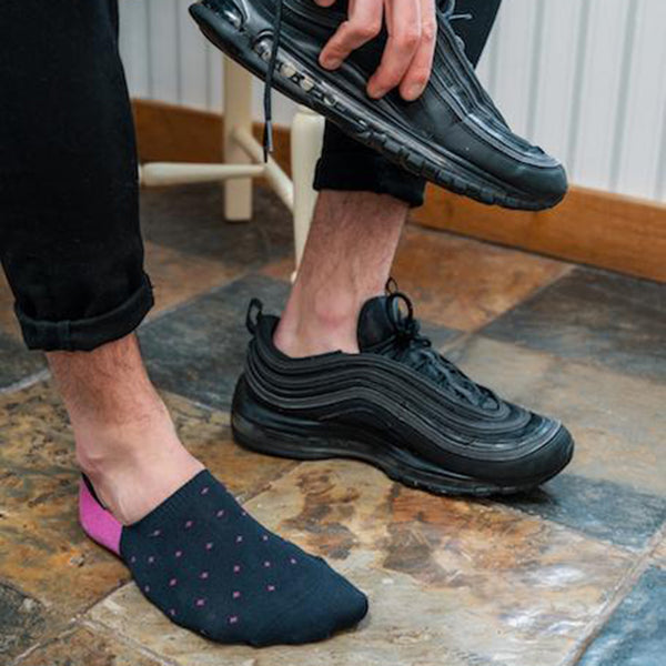 Swole Panda Spotted Pink "No-Show" Bamboo Socks