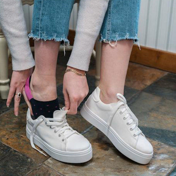 Swole Panda Spotted Pink "No-Show" Bamboo Socks