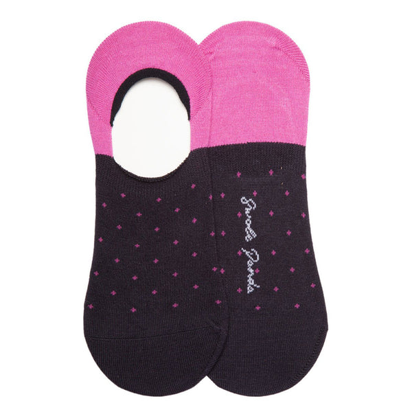 swole panda Spotted Pink "No-Show" Bamboo Socks