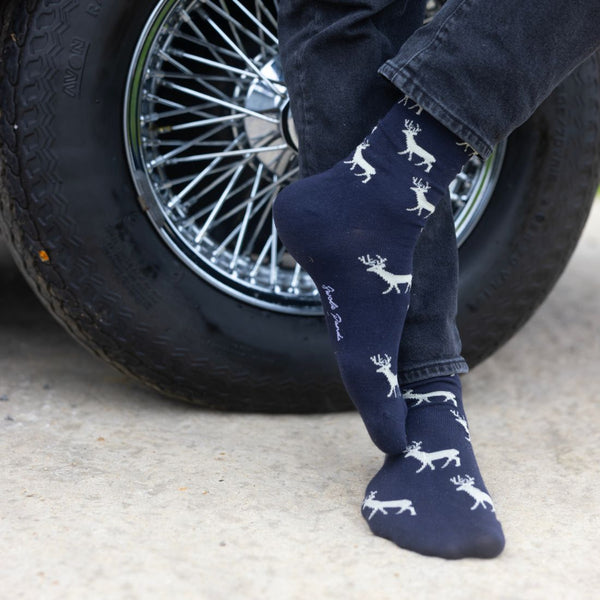 Swole Panda Stag Bamboo Socks (Comfort Cuff)