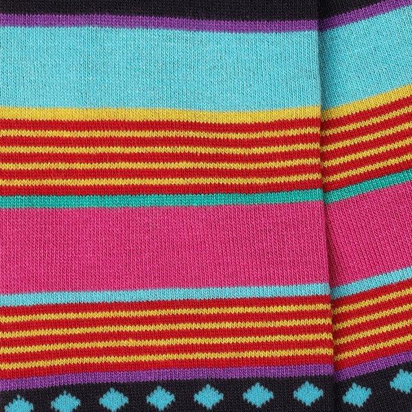 Swole Panda Stripe And Diamond Bamboo Socks