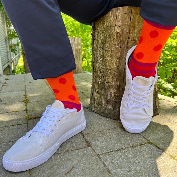 Swole Panda Stripe And Dot Bamboo Socks