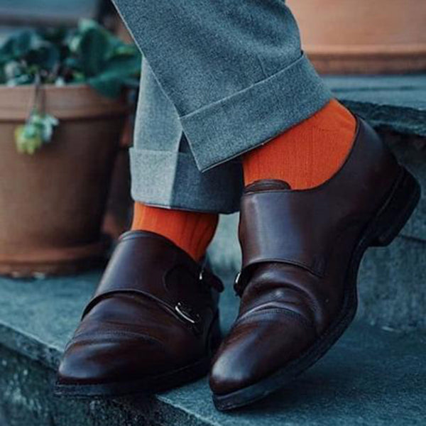 Swole Panda Tangerine Orange Bamboo Socks