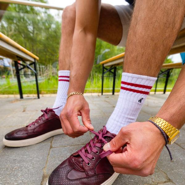 Swole Panda White Athletic Bamboo Socks