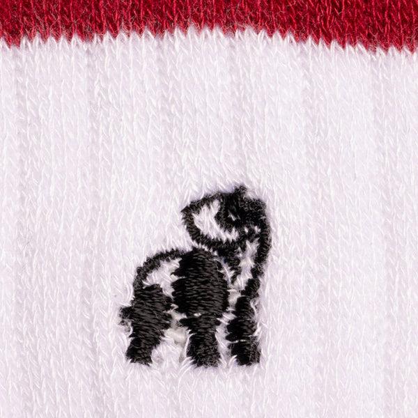Swole Panda White Athletic Bamboo Socks