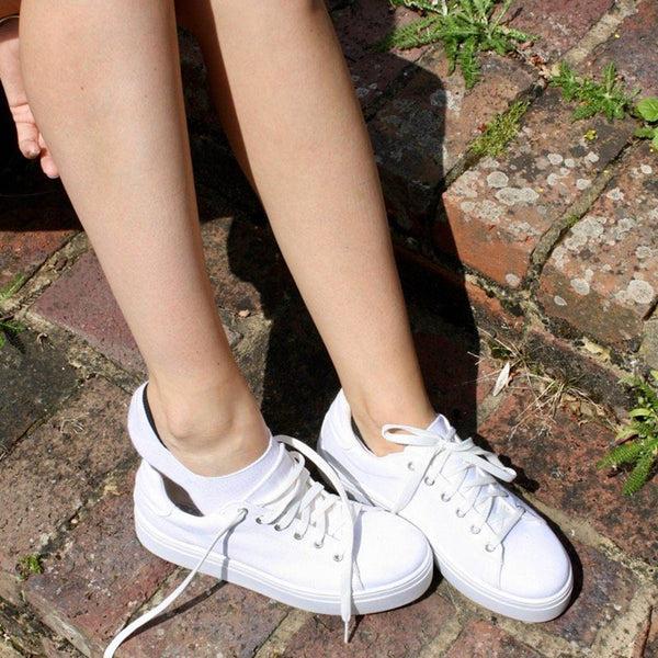 Swole Panda White "No-Show" Bamboo Socks