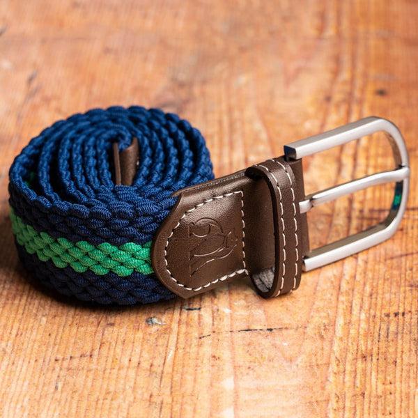 Swole Panda Woven Belt - Blue Green Stripe