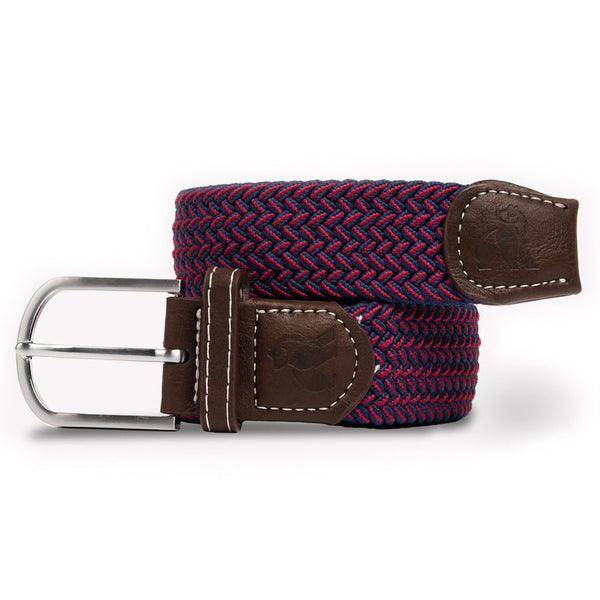 swole panda Woven Belt - Blue Red Fine Weave