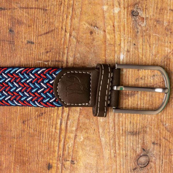 Swole Panda Woven Belt - Blue Red White Dot