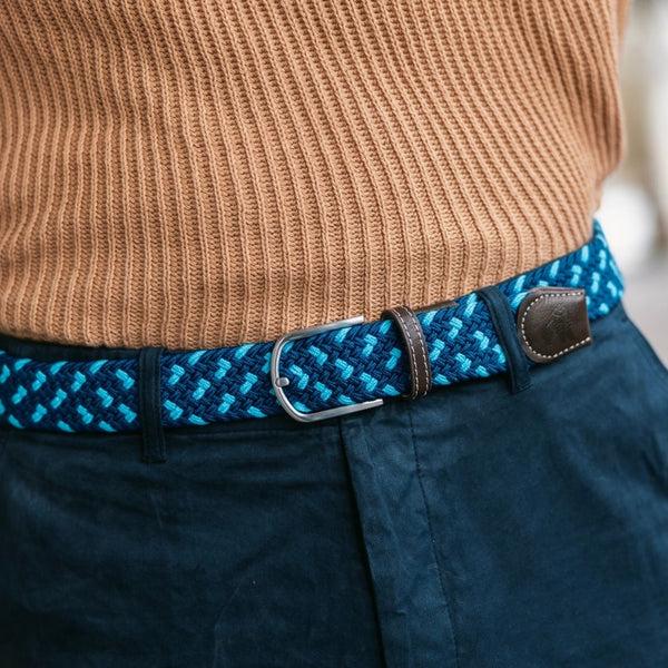 Swole Panda Woven Belt - Blue Spot