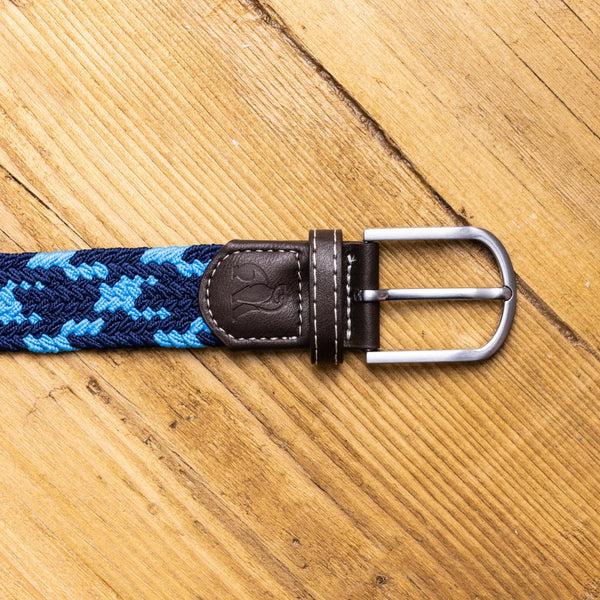 Swole Panda Woven Belt - Blue X Zigzag