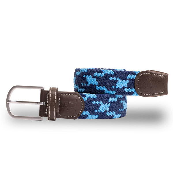 swole panda Woven Belt - Blue X Zigzag