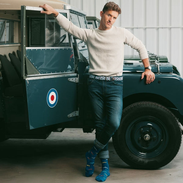 Swole Panda Woven Belt - Bright Zigzag