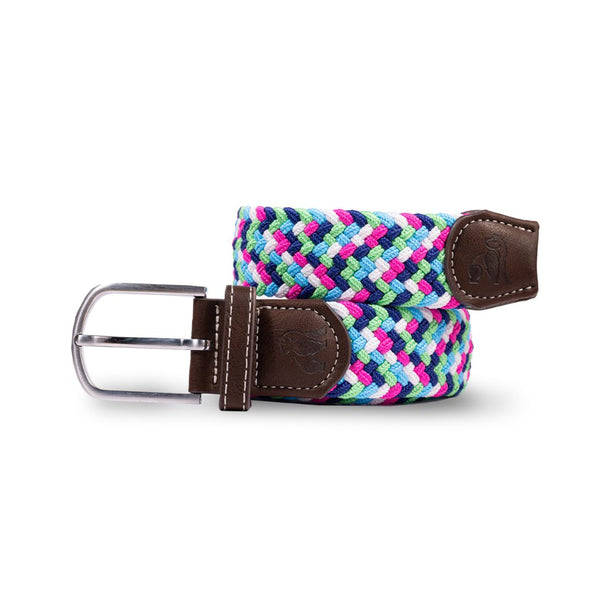 swole panda Woven Belt - Bright Zigzag