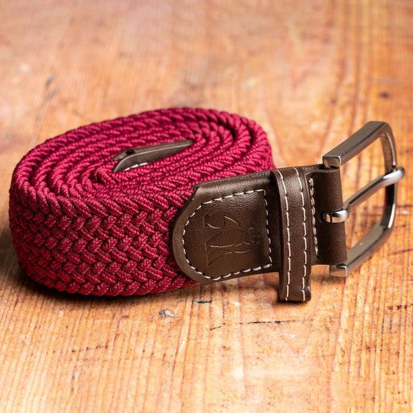 Swole Panda Woven Belt - Burgundy