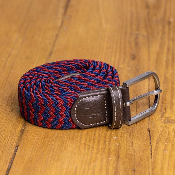 Swole Panda Woven Belt - Burgundy Zigzag
