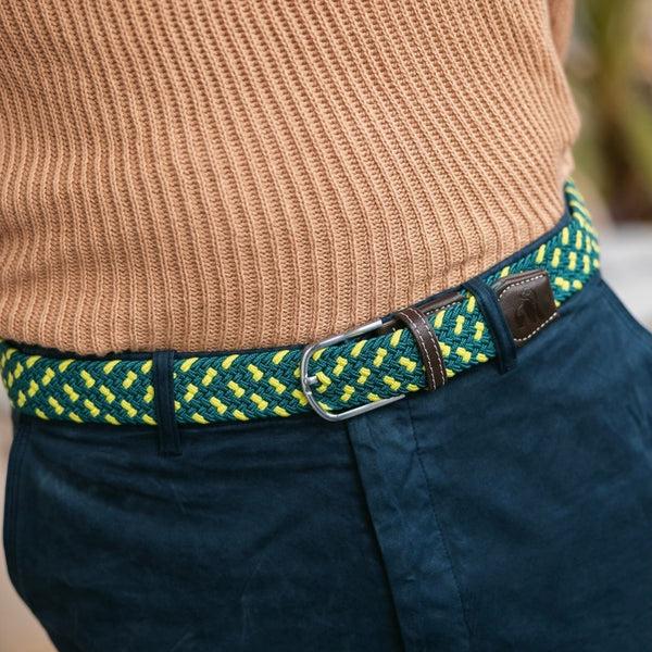 Swole Panda Woven Belt - Green Spot