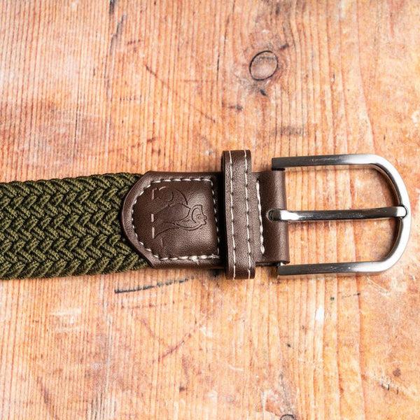 Swole Panda Woven Belt - Khaki Green