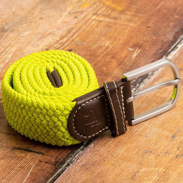 Swole Panda Woven Belt - Lime Green