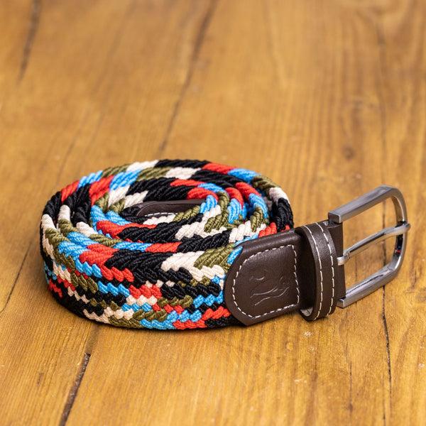 Swole Panda Woven Belt - Multi Block Zigzag