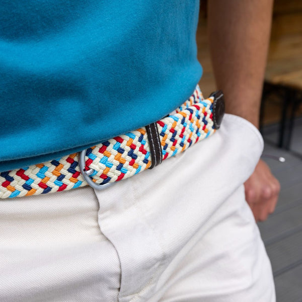 Swole Panda Woven Belt - Multicolour Zigzag